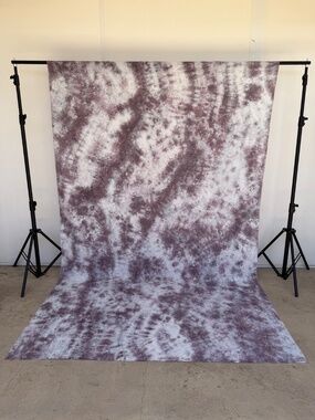 6x9 ft Purple Dyed Photography Backdrop Purple Backdrop & White Abstract Cotton